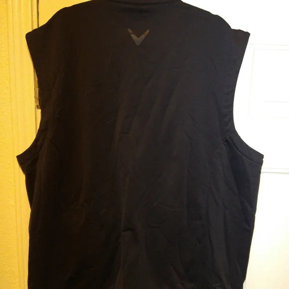 Callaway Weather Series Black Full Zip Golf Vest Men's sz XXXL Gravity Logo. - Picture 2 of 7